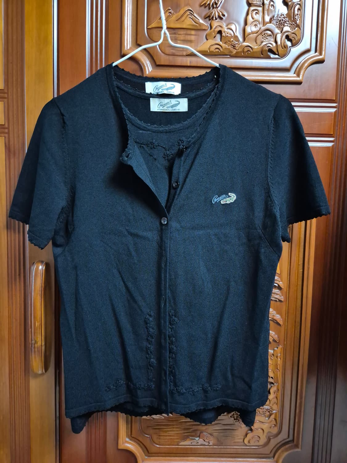 크로커다일 꽃자수 반팔나시 세트 상품이미지1