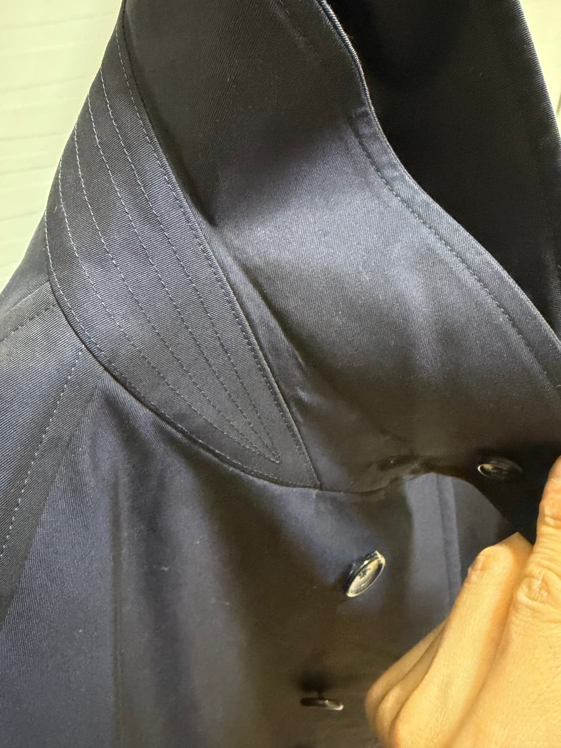 아나토미카 개버딘 싱글 래글런 1 네이비 상품이미지6