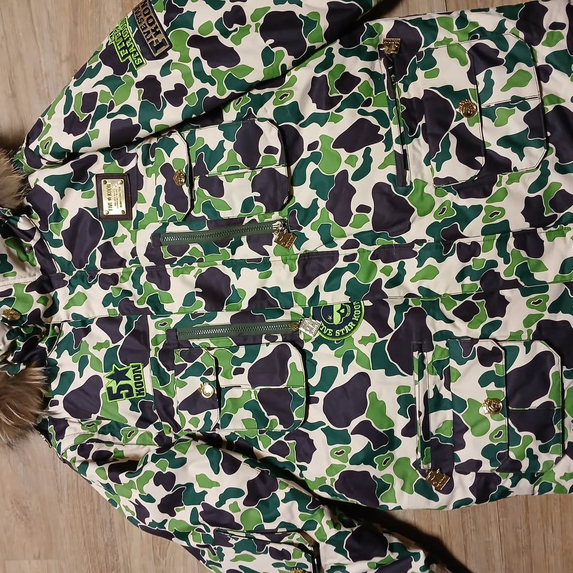 파이브스타쿤 베이프맛 카모 보드 패딩 스키 점퍼 자켓 실물 좋음 상품이미지6