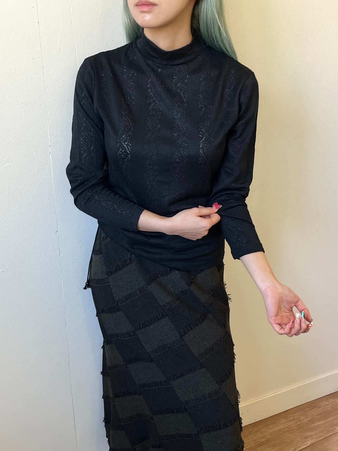 Bonjour 엔틱시스루 터틀넥 상품이미지6