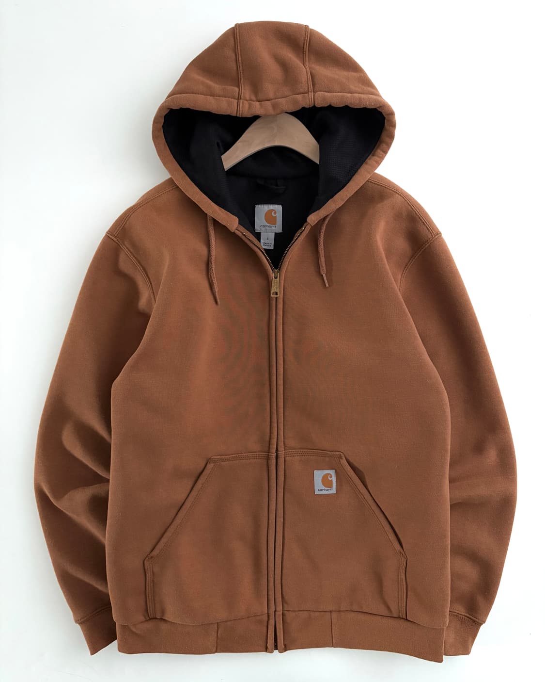 Carhartt 칼하트 브라운컬러 써멀 후드집업 상품이미지4