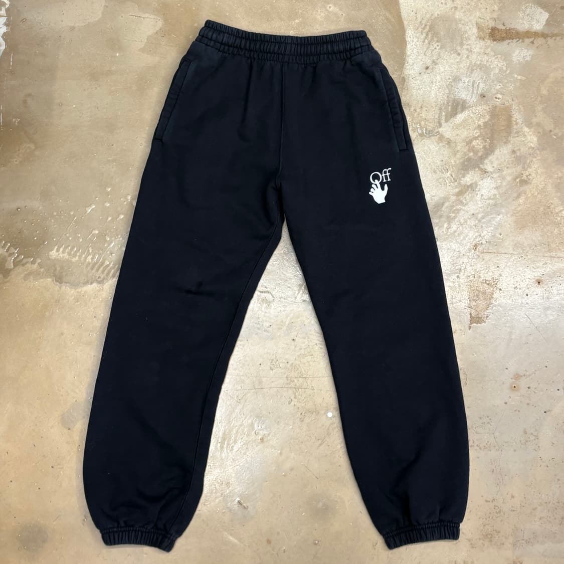 S 오프화이트 25fw 마커 블랙 조거팬츠 상품이미지2