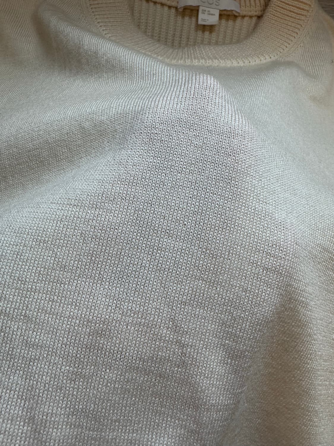 COS 코스 메리노 울 크루넥 니트 (크림/XS) 판매합니다 상품이미지5