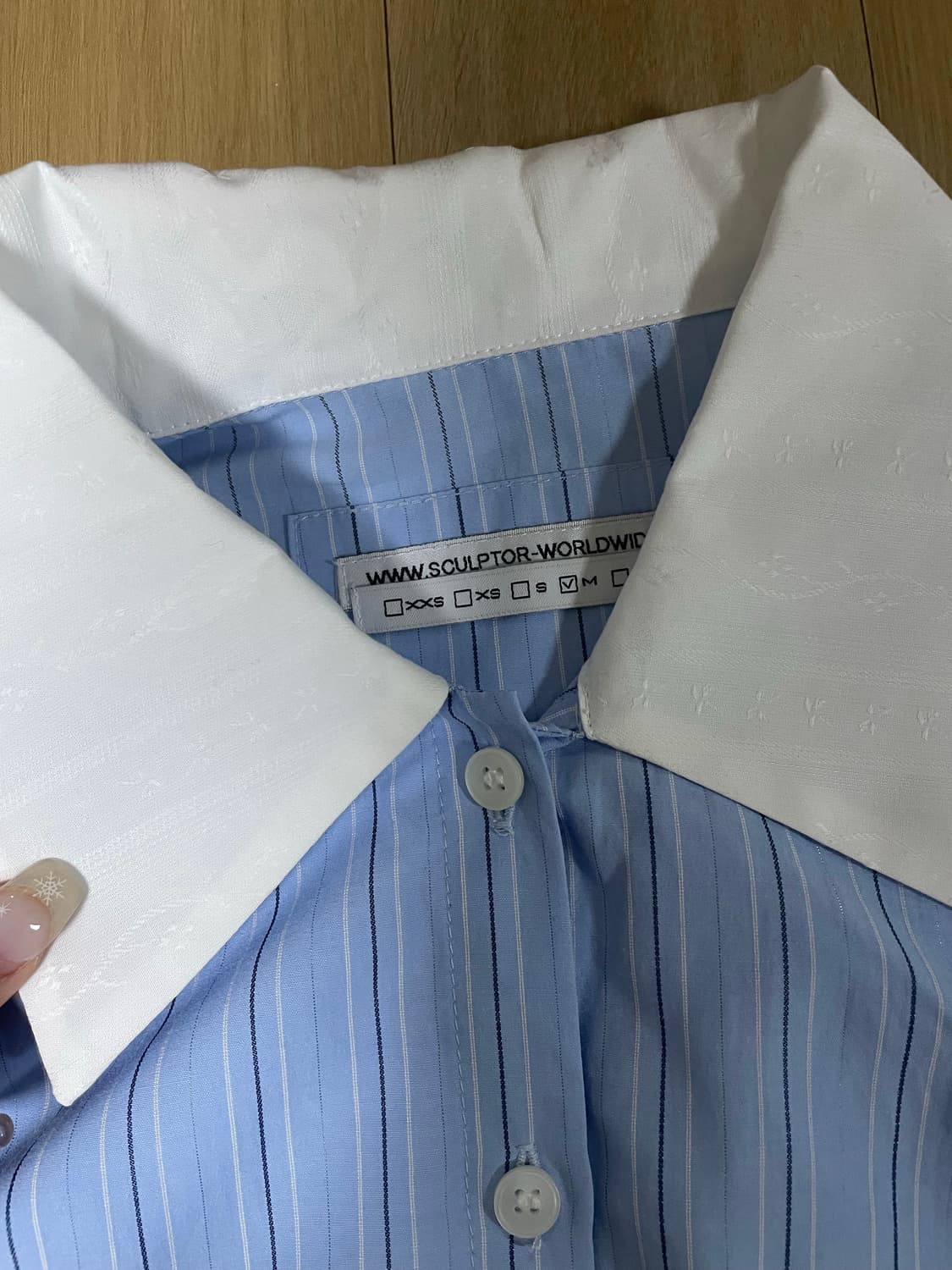 스컬프터 슈레이스 셔링 셔츠 클래식블루 (M사이즈) 상품이미지7