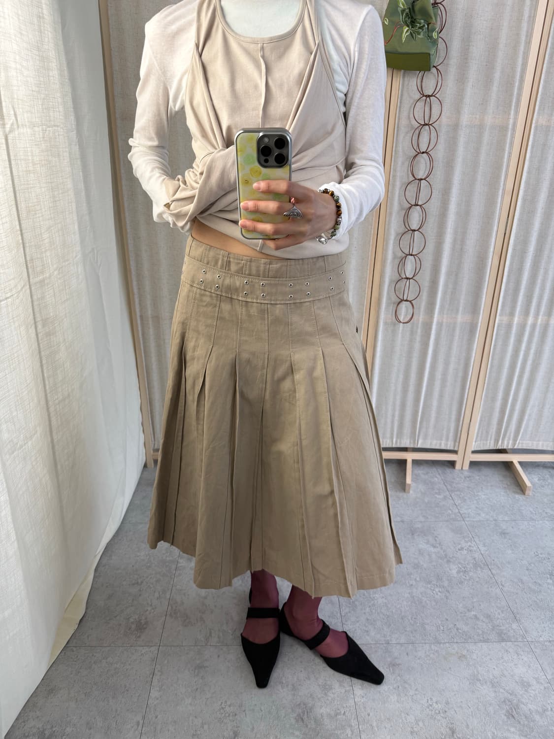 Sonia Rykiel 스터드 플리츠 스커트 상품이미지1