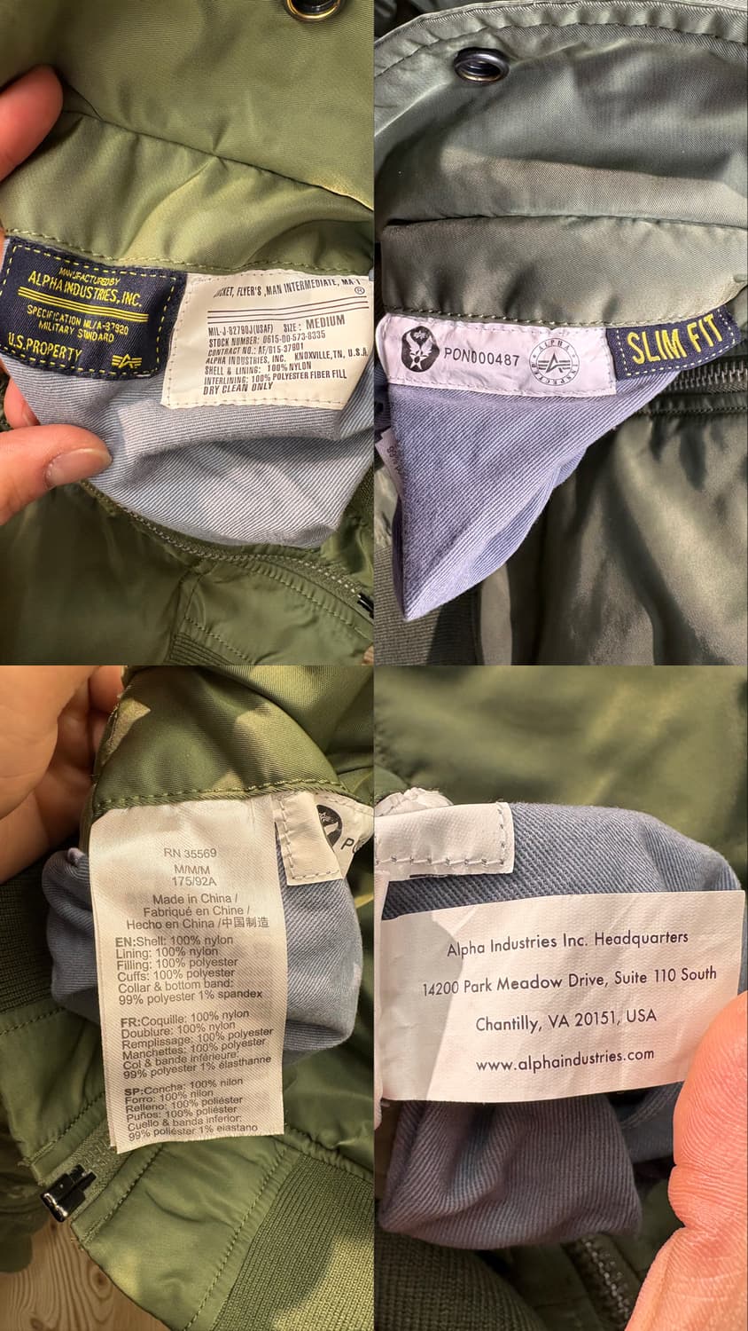 알파인더스트리 ma-1 플라이트 자켓 상품이미지10