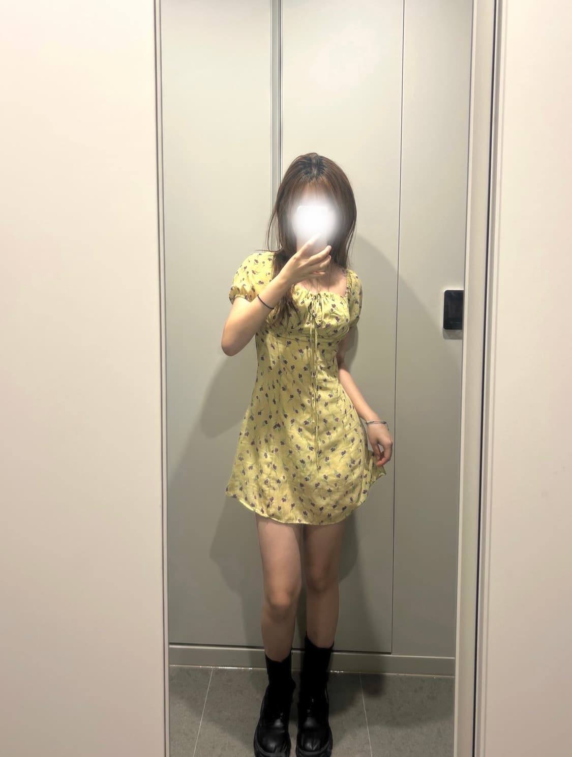 백예린깔 빈티지 러힙 플라워 원피스 상품이미지3