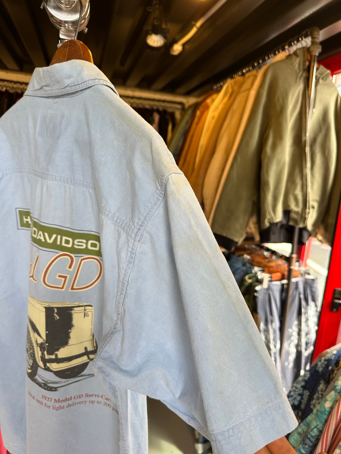 할리데이비슨 프린팅 샴브레이 셔츠 상품이미지6