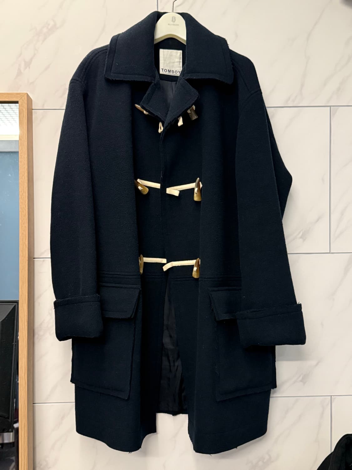 스튜디오 톰보이 울 더플 코트 네이비 상품이미지1