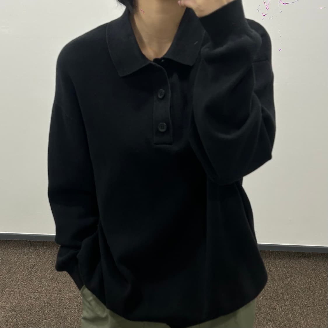 Cos 코스 블랙 카라 니트  상품이미지2