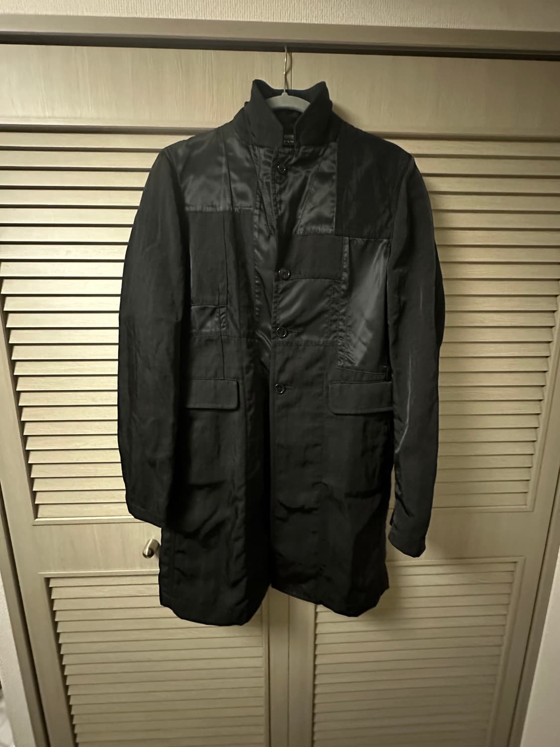 꼼데가르송 블랙 2012 절개 패치워크 코트 상품이미지1