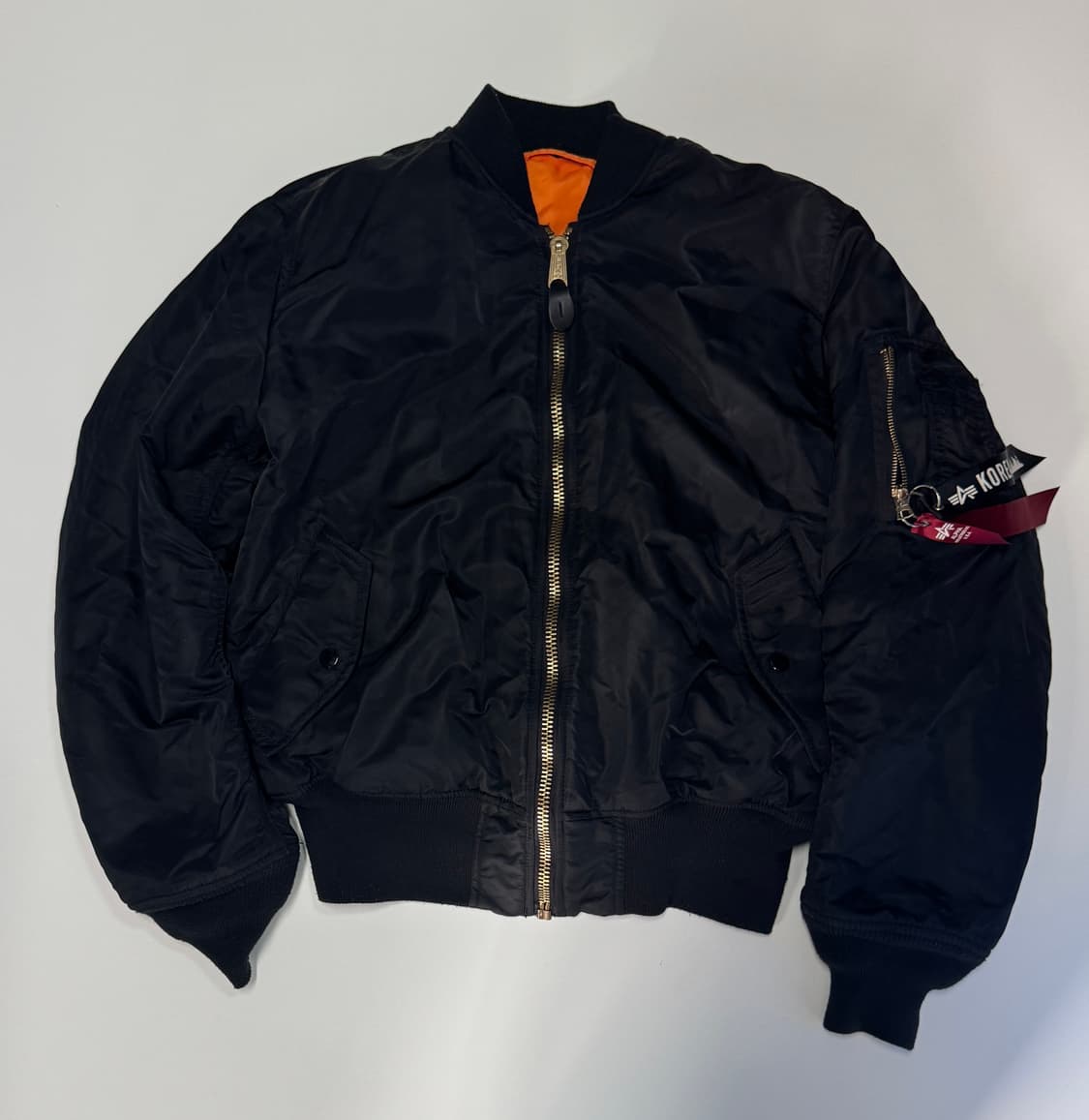 알파인더스트리 블랙 크롭 ma1 봄버 자켓 상품이미지1