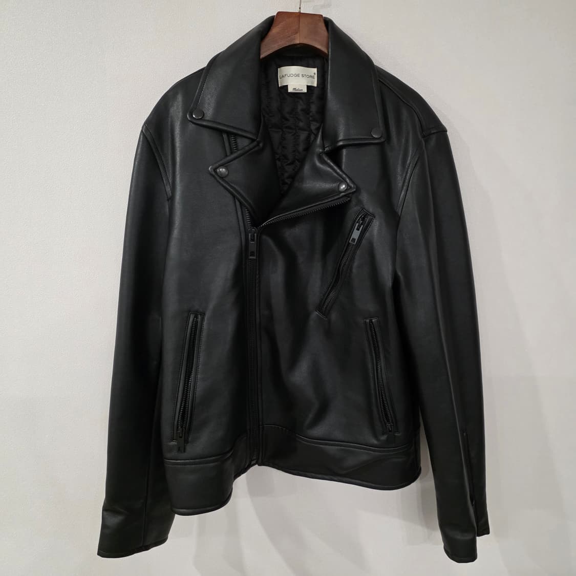 라퍼지스토어 블랙 레더 라이더 자켓 M 상품이미지1