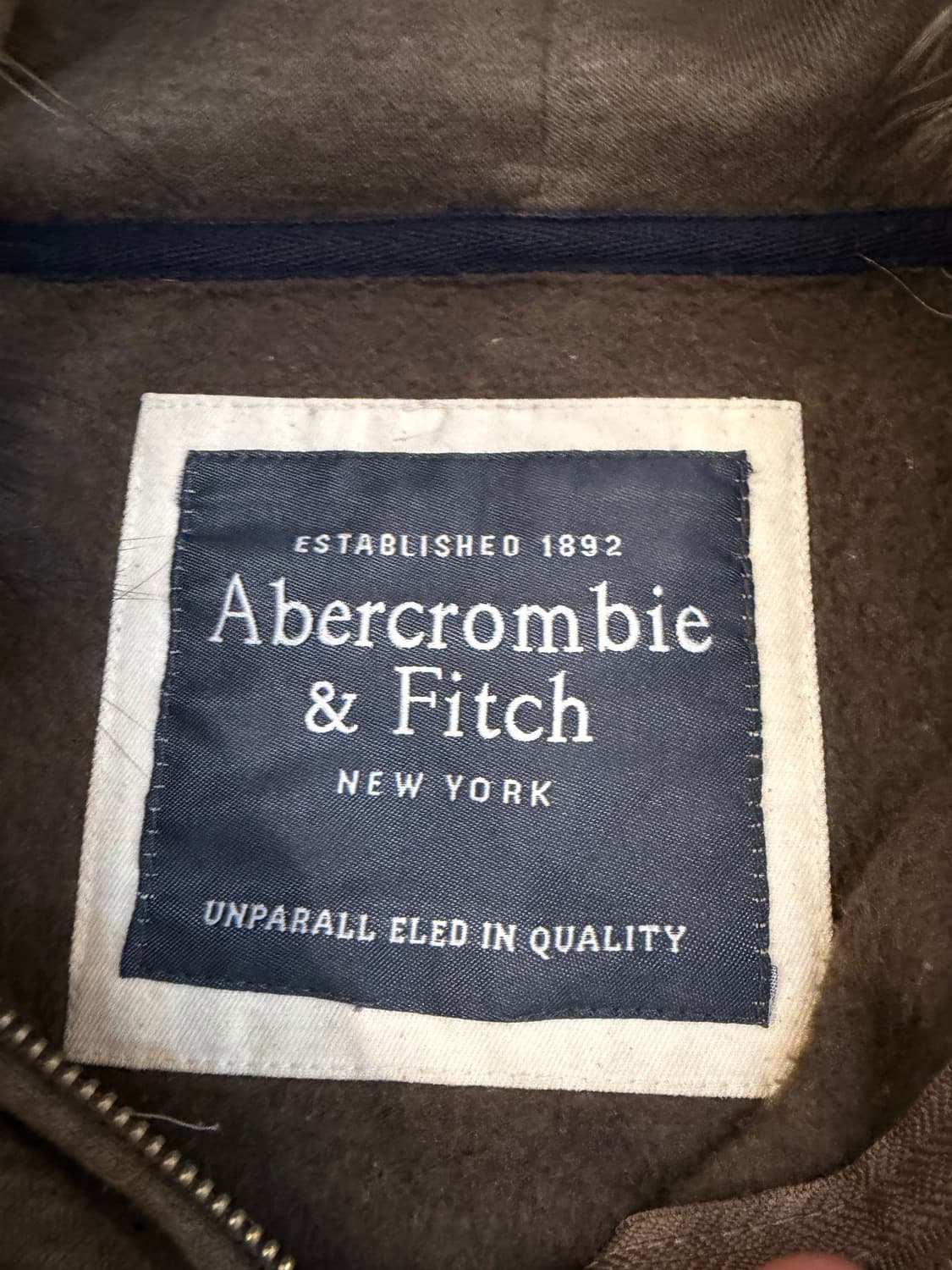 아베크롬비 대장급 울프죠 퍼 후드집업 브라운 상품이미지4