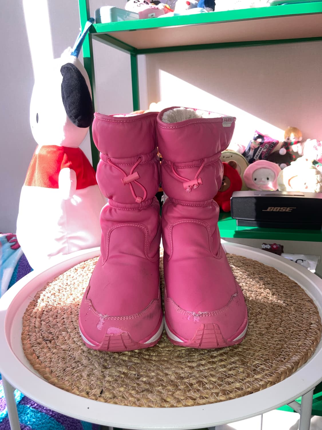 후부 갸루 하구미 사와코 하치 나나 핑크 퍼 부츠 250 상품이미지3