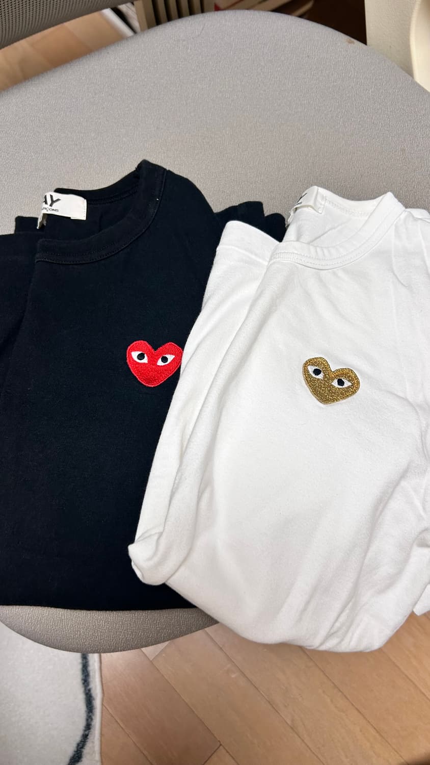 검정 꼼데가르송 반팔 여성L 상품이미지1