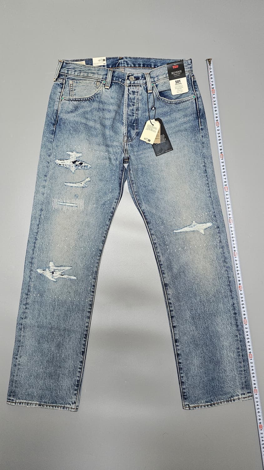리바이스 501 터키석리벳 셀비지 (W32) LEVIS 501 패치워크 상품이미지1