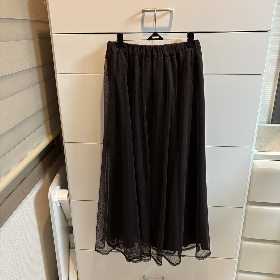 일본브랜드 아메리칸홀릭 브라운 도트 롱 샤 스커트 상품이미지3