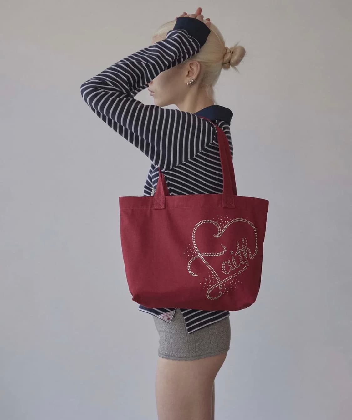 스컬프터 Faith Rhinestone Eco Bag Red 상품이미지2