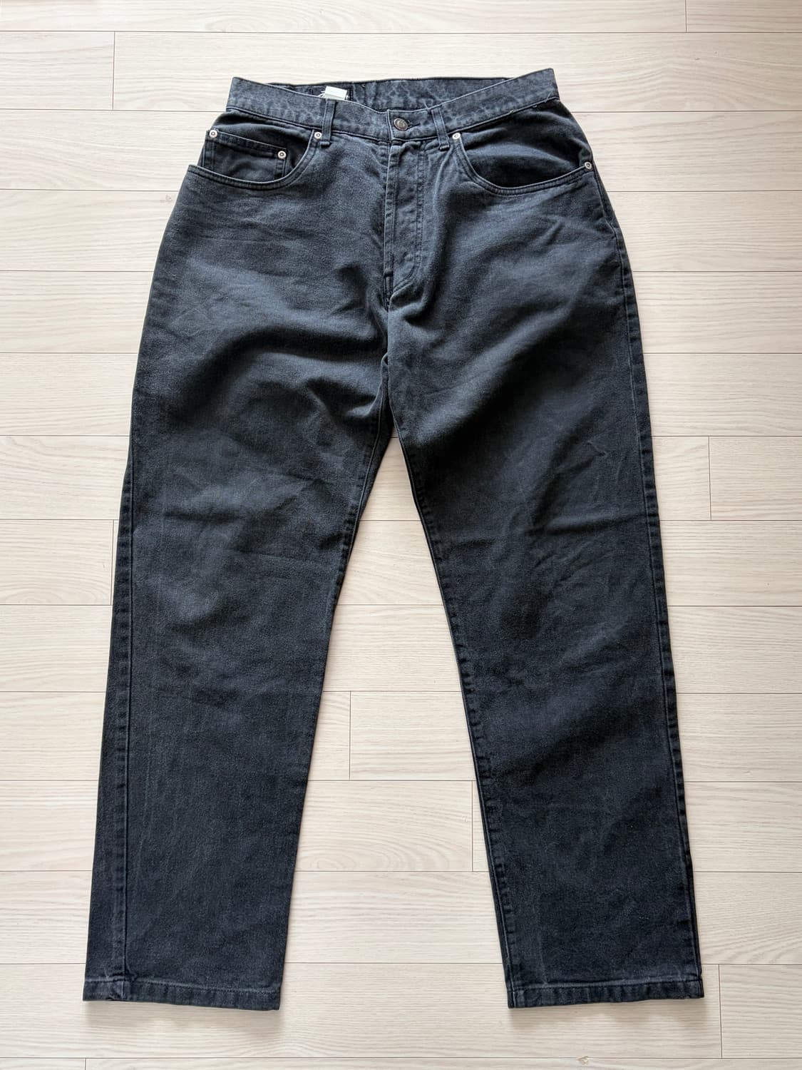 80-90s stussy 올드 스투시 빅올진 블랙 데님 30 (USA) 상품이미지2