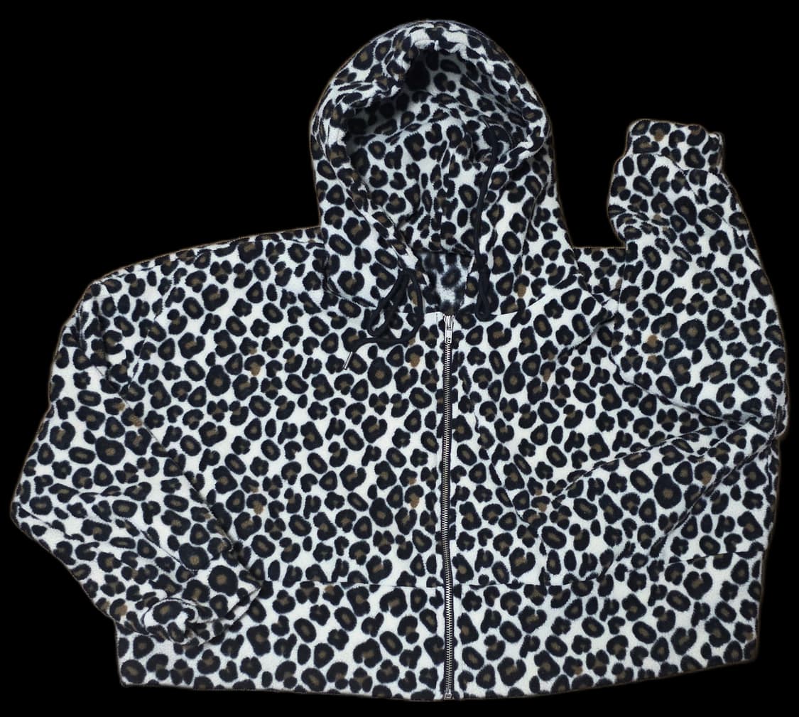 레오파드 크롭 후리스 상품이미지1