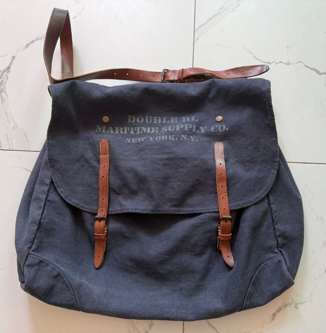 [희귀] RRL 더블알엘 마리타임 캔버스 메신저백 상품이미지1