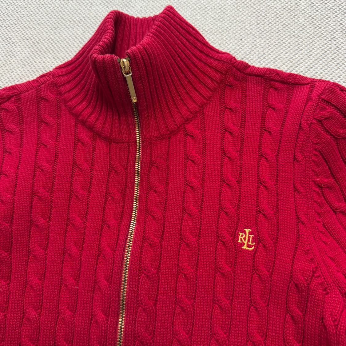랄프로렌 케이블 니트 집업 상품이미지3