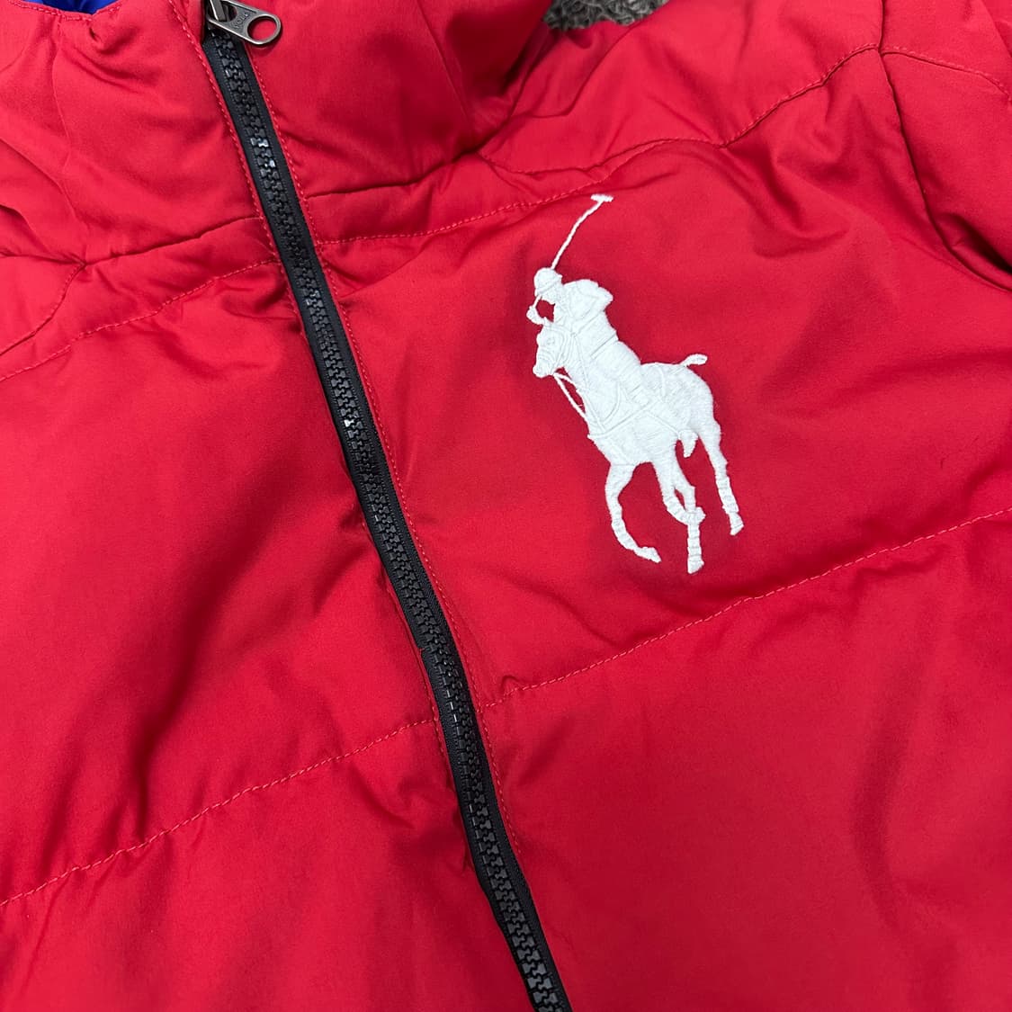 POLO 폴로 랄프로렌 빅포니 여성 다운 패딩 레드 XL 상품이미지2
