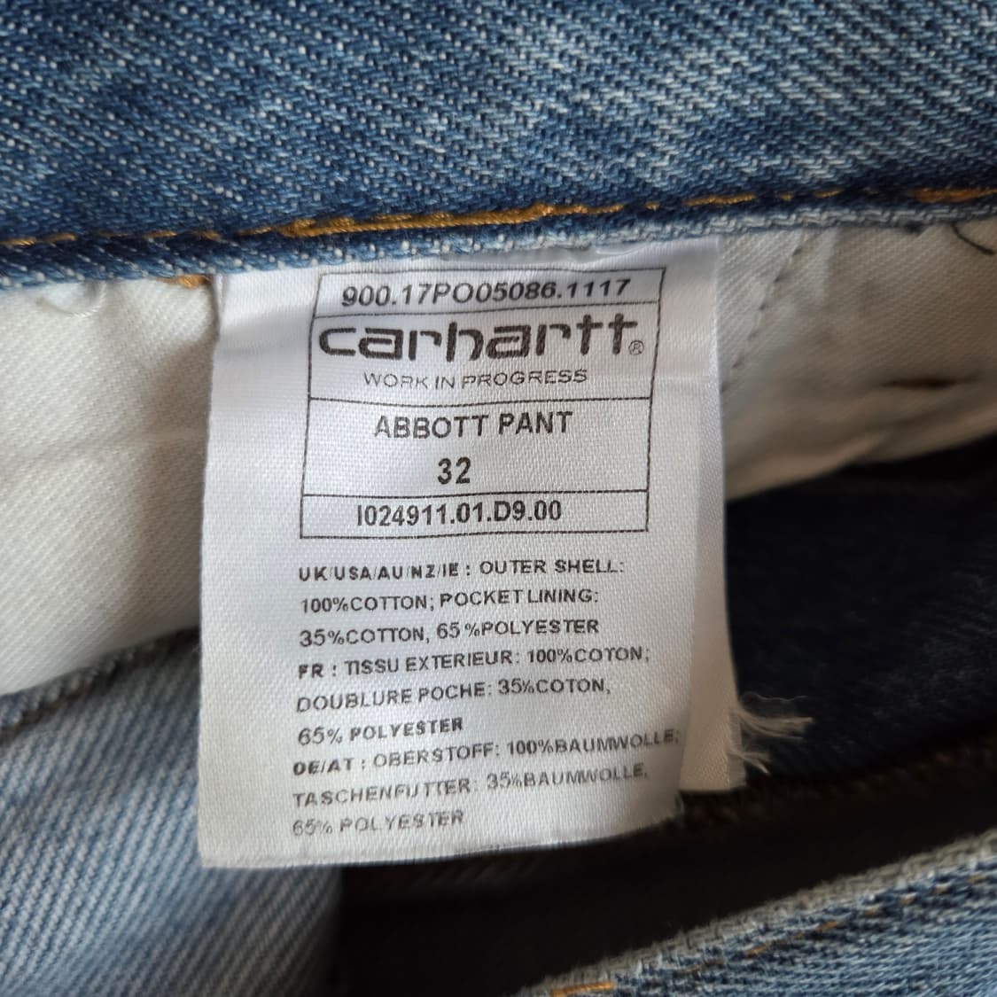 32 칼하트 데님 팬츠 청바지 177 상품이미지4