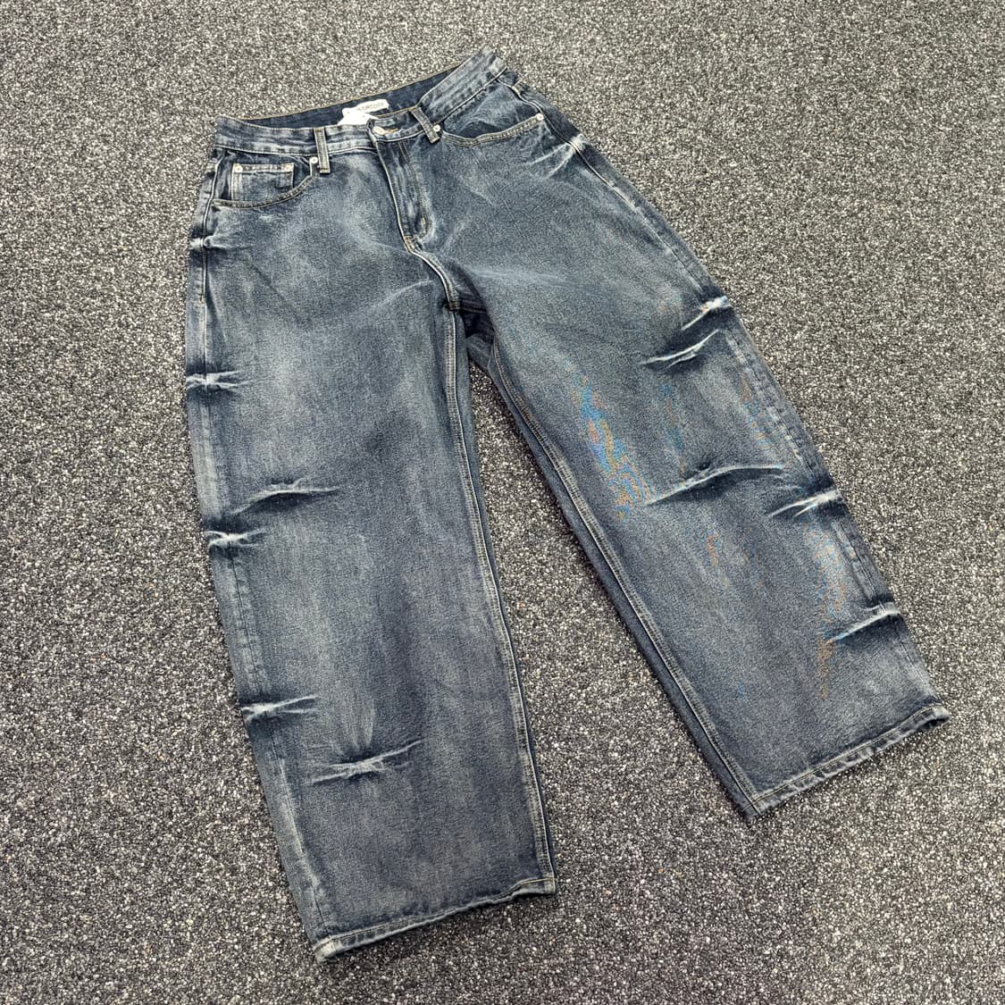 ANOLORCODE 포인트워싱 와이드데님팬츠 B3939 상품이미지3