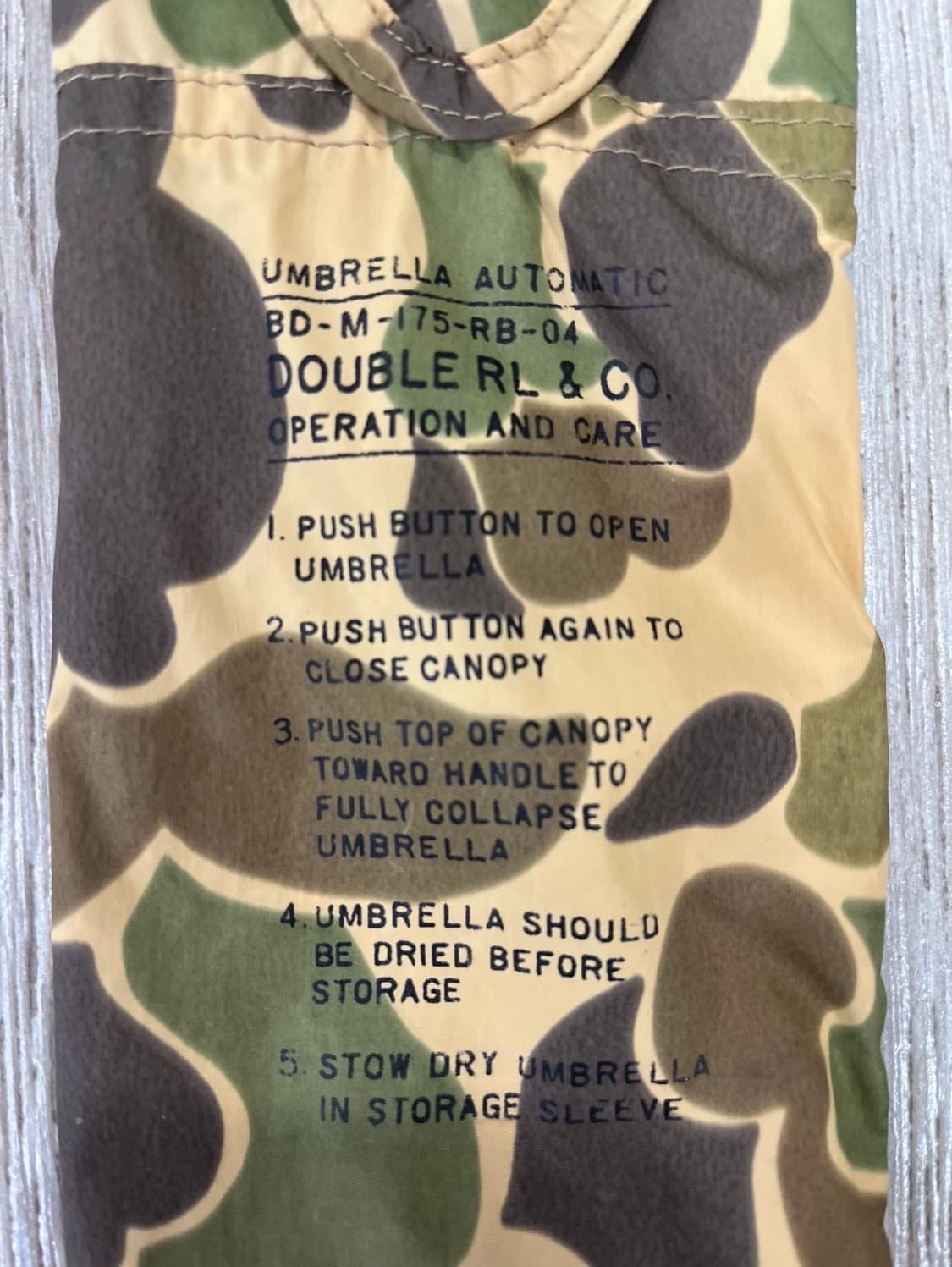 RRL FROGSKIN CAMO UMBRELLA AUTOMATIC 상품이미지3