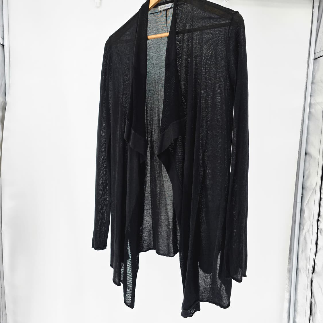 캘빈클라인 y2k 레이어드 블랙 롱 가디건 상품이미지4