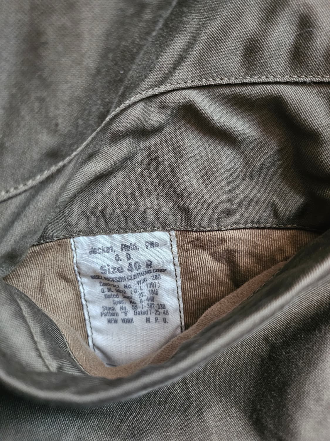 버즈릭슨 BUZZ RICKSON'S M-1943 라이너 상품이미지6