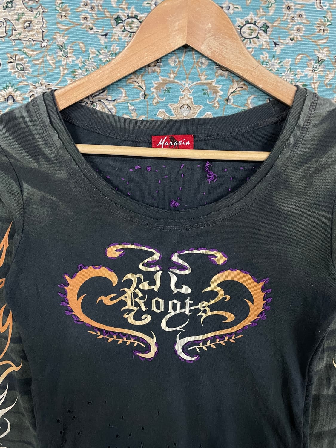 JPN Y2K 핀터 딱붙 데미지 롱슬리브1687 상품이미지2