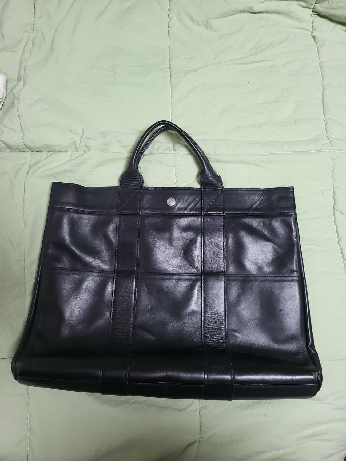 [남녀공용]에르메스 에버칼프 푸르 투트 MM 토트백 블랙 상품이미지2