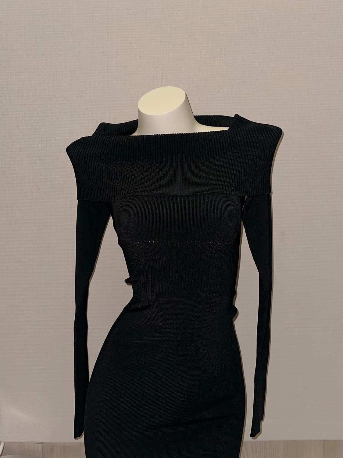 블랙 투웨이 미니  니트 원피스 상품이미지8