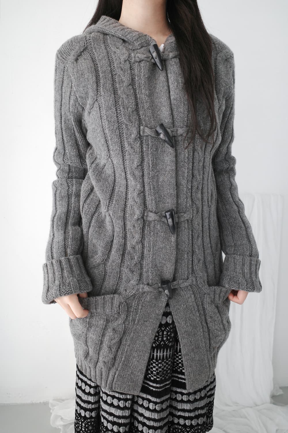 duffle hood cardigun  상품이미지7