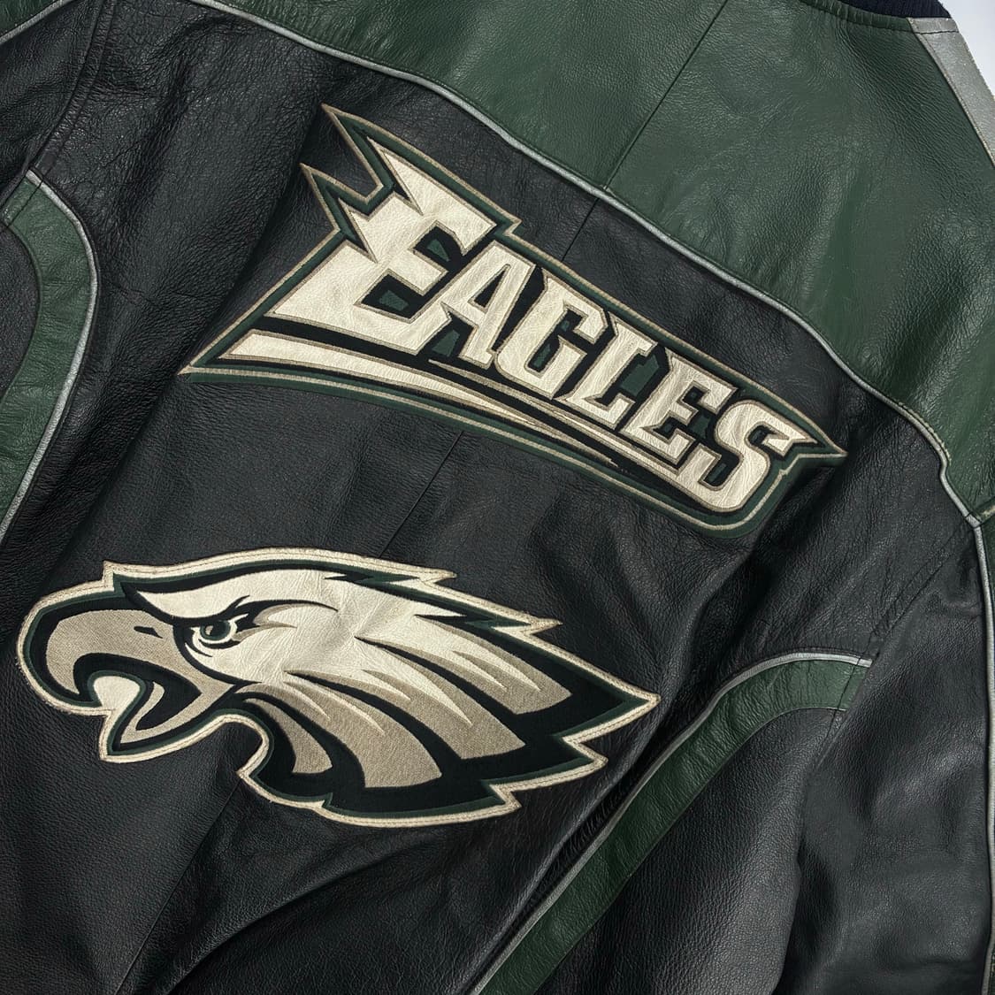 Vintage  NFL 필라델피아 이글스 레더 자켓   상품이미지6