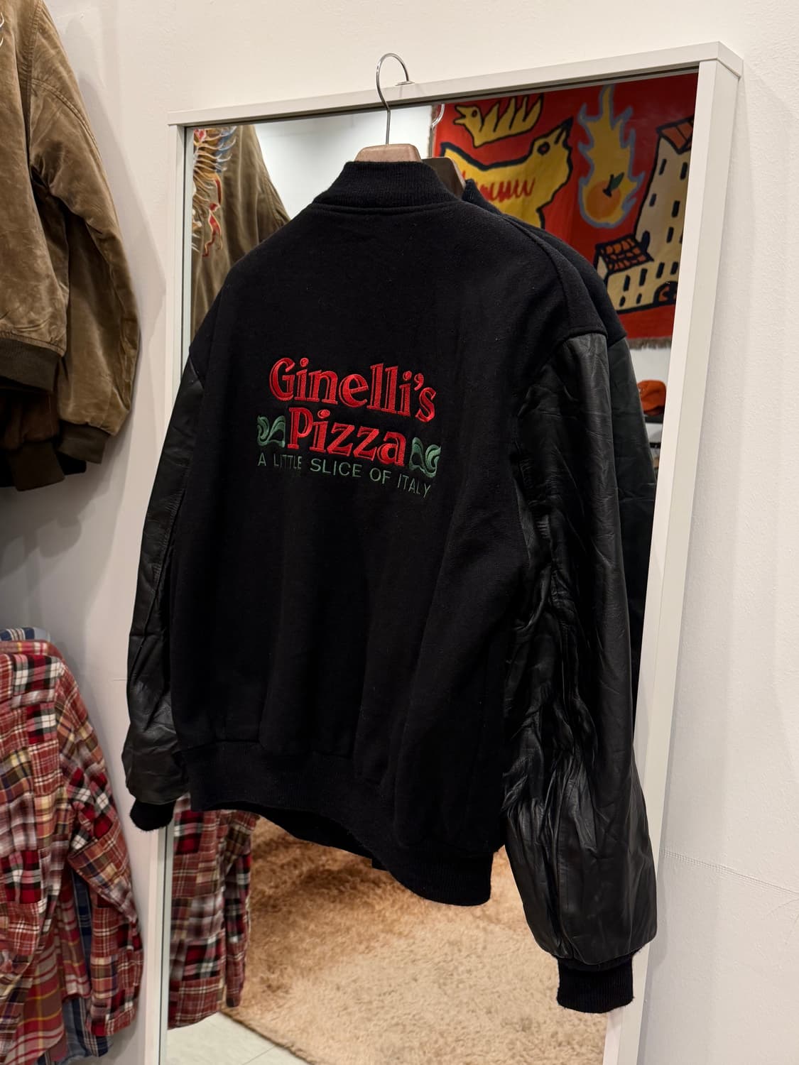 80-90s Butwin 빈티지 레더 울 바시티 자켓 (made in U 상품이미지5