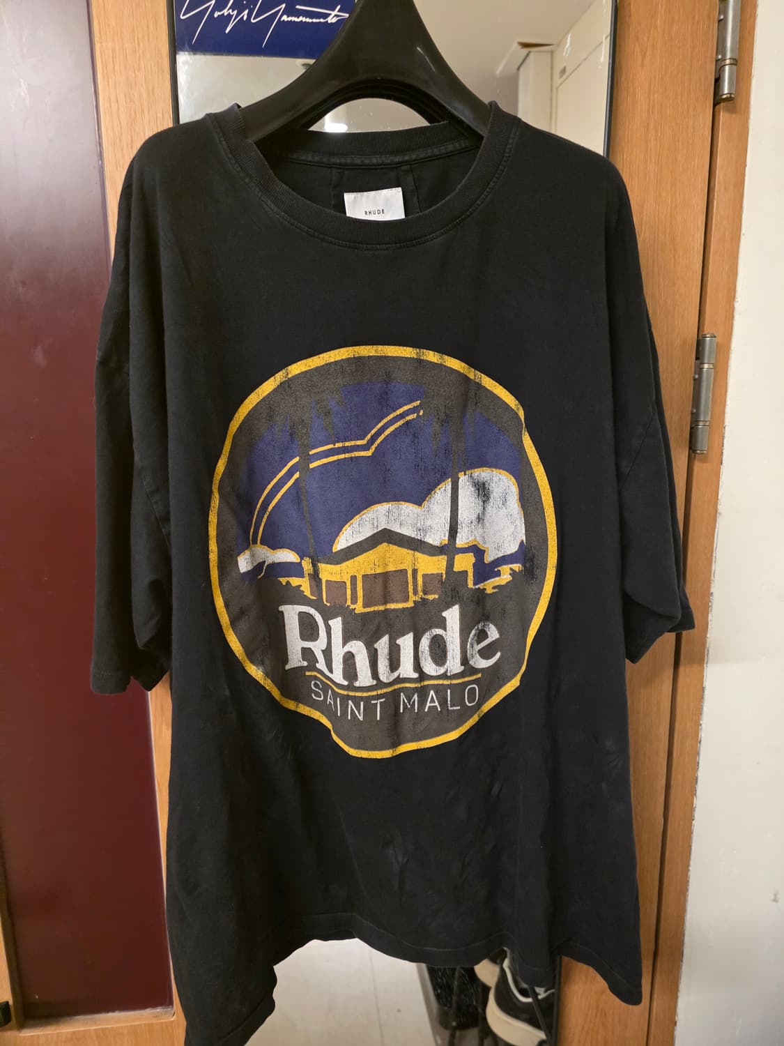 RHUDE 남성 크롭 티셔츠 상품이미지1