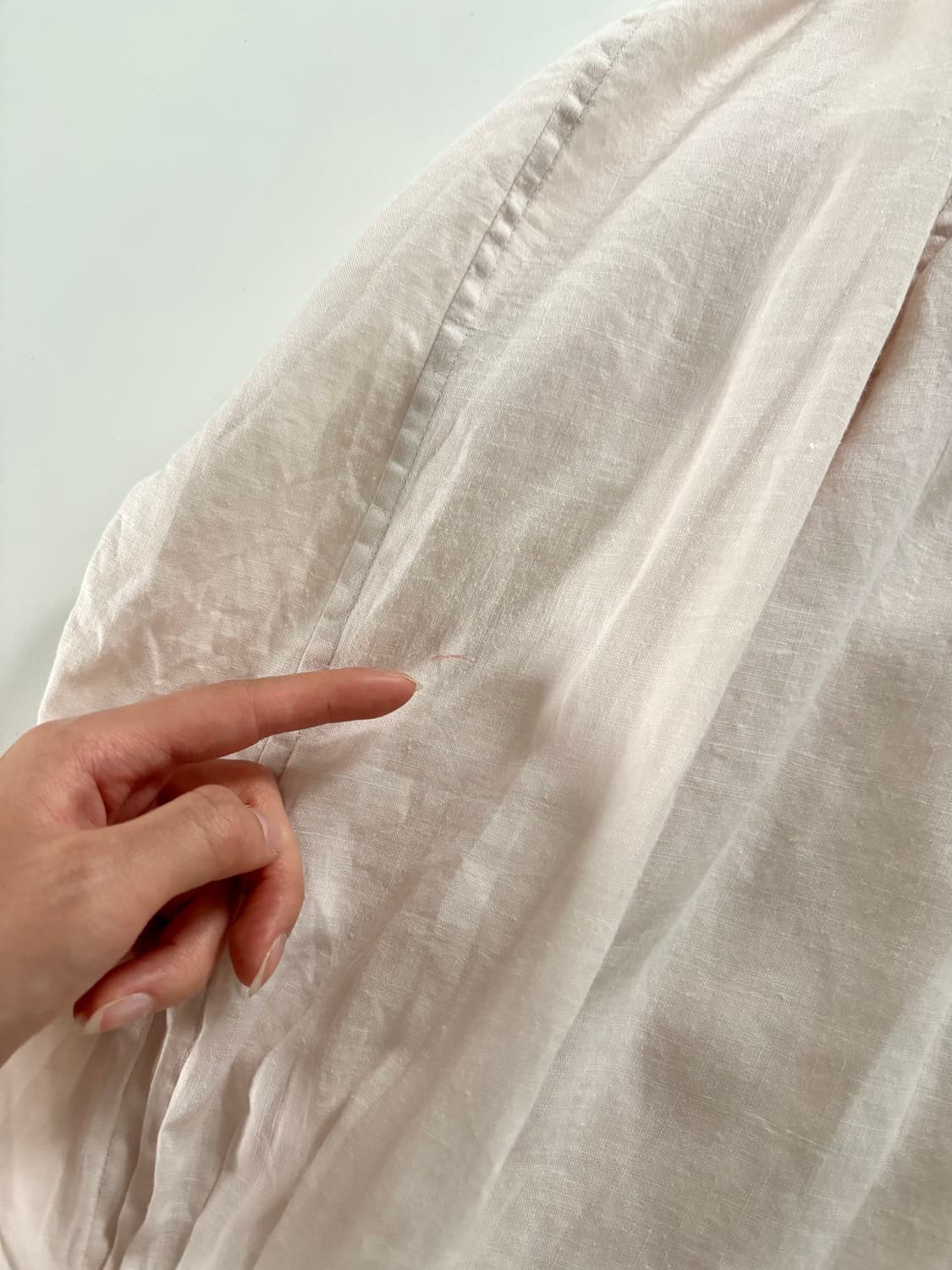 Issey Miyake 이세이미야케 90’s 핑크아이보리 셔츠  상품이미지7