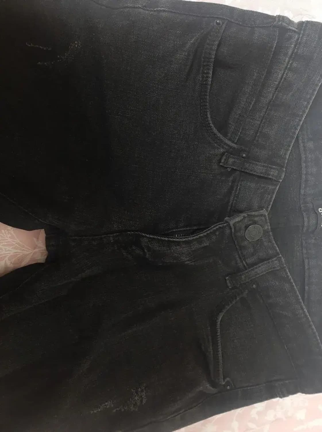 흑청 기모 스판 청바지 블랙 55 상품이미지1