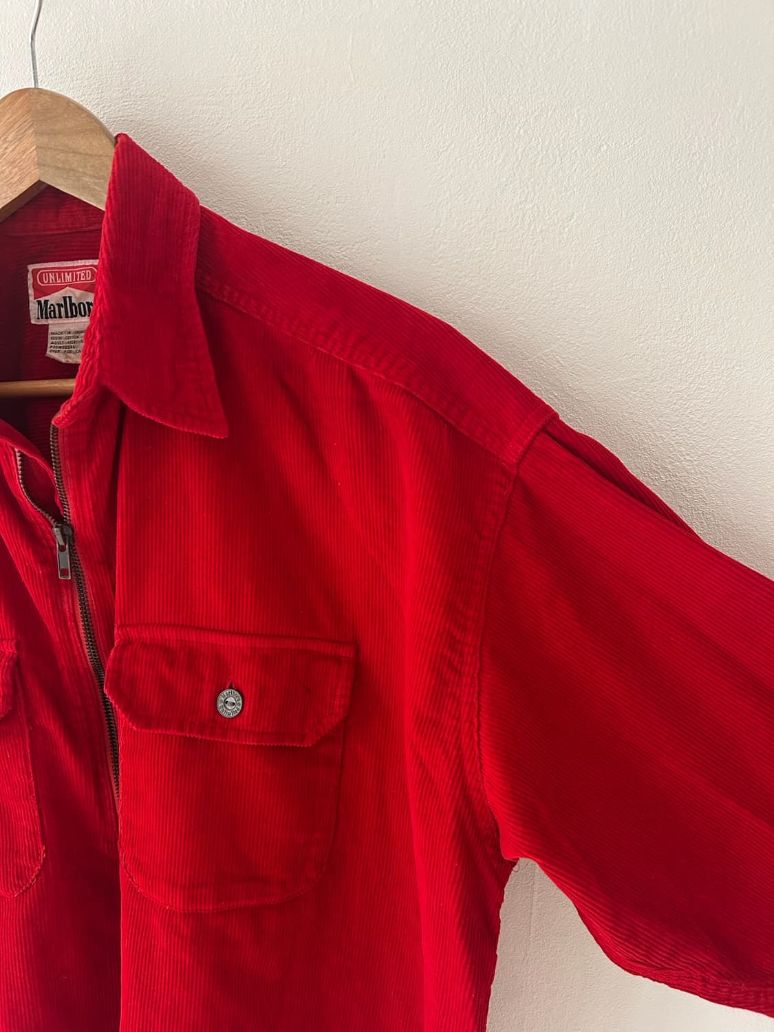 90's vtg Marlboro  Coduroy Half Zip JK 상품이미지2