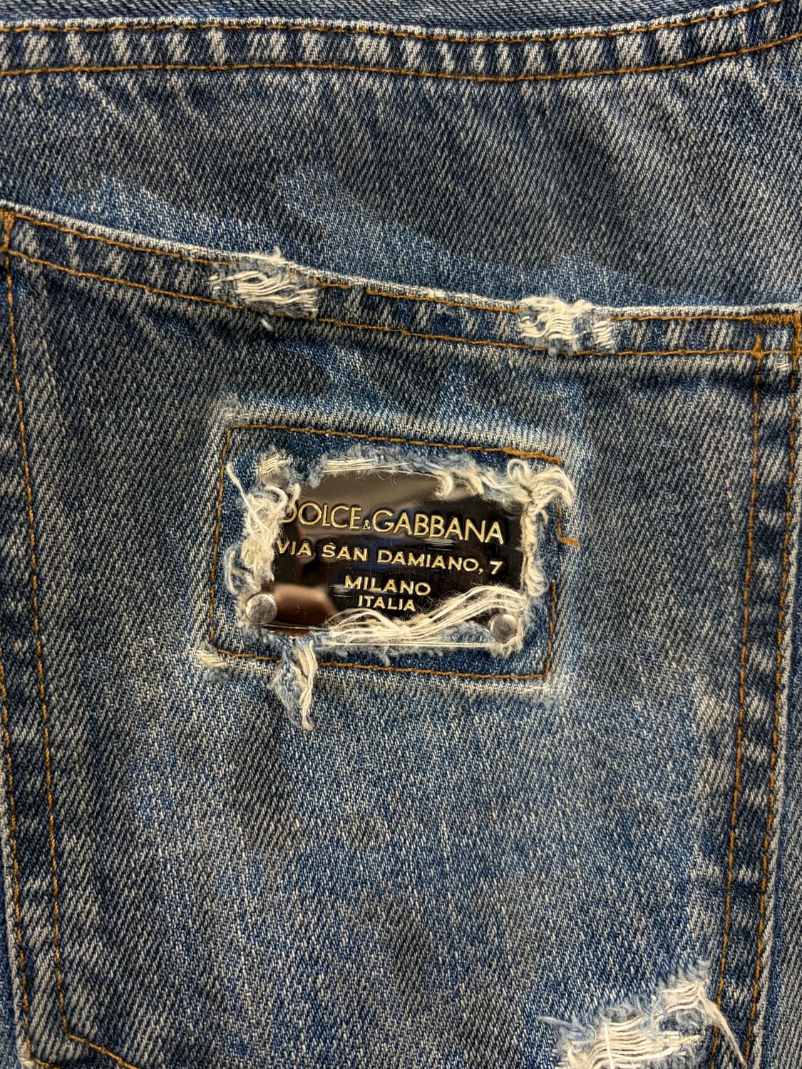돌체앤가바나 디스트로이드 워싱 데님 진 상품이미지4