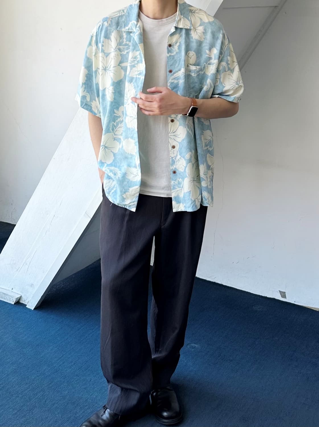 100% rayon design patterned H/S shirt 상품이미지8