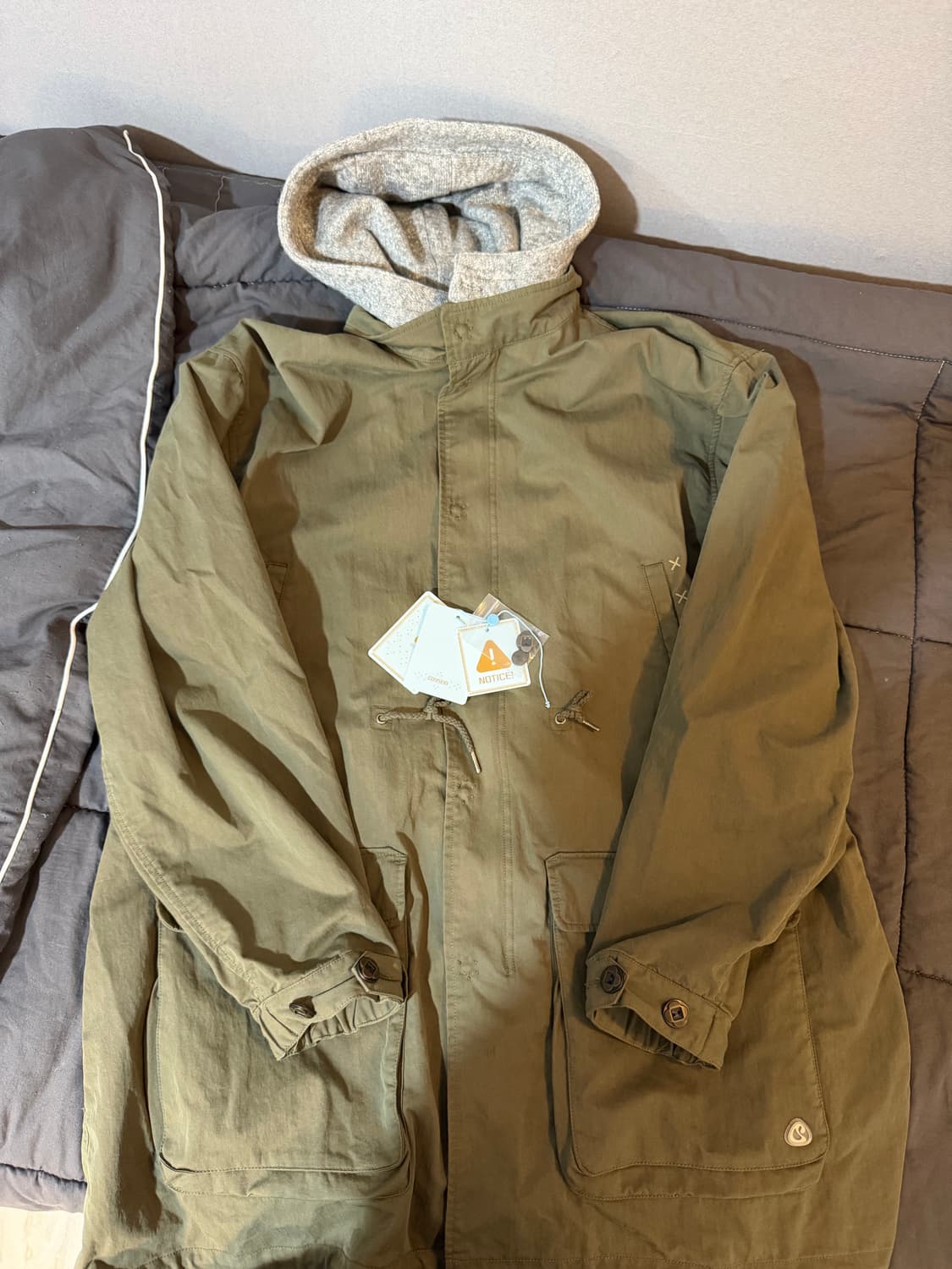 코이세이오 워시드 밀리터리 자켓 머드 카키 야상 상품이미지2