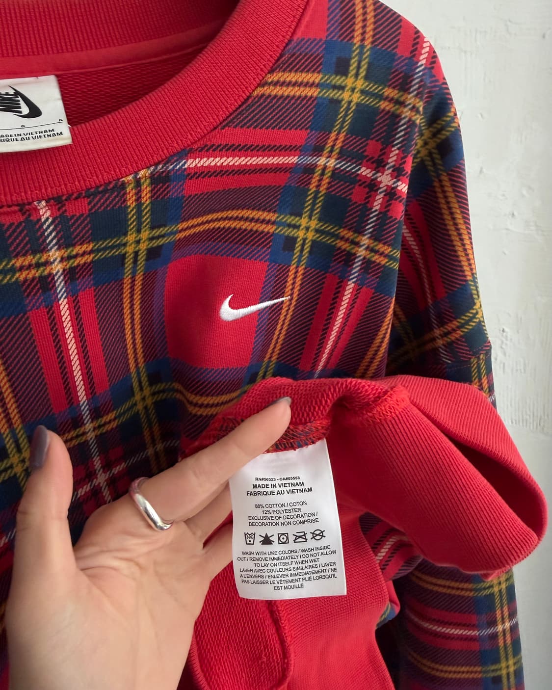 Nike 나이키 NRG 플레이드 스우시 스트라이프 체크 맨투맨 상품이미지8