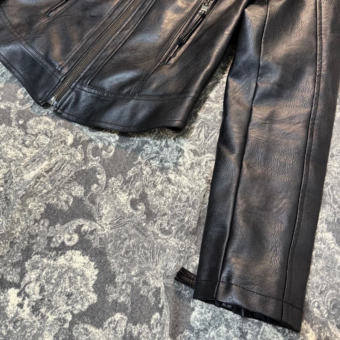 크롭 비건레더 자켓 상품이미지6