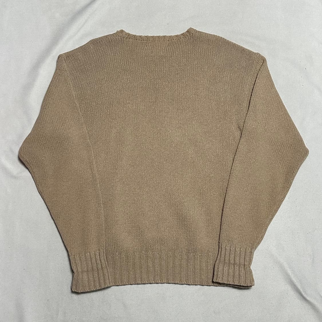 M 폴로랄프로렌 코튼 라운드넥 베이지 니트 상품이미지3