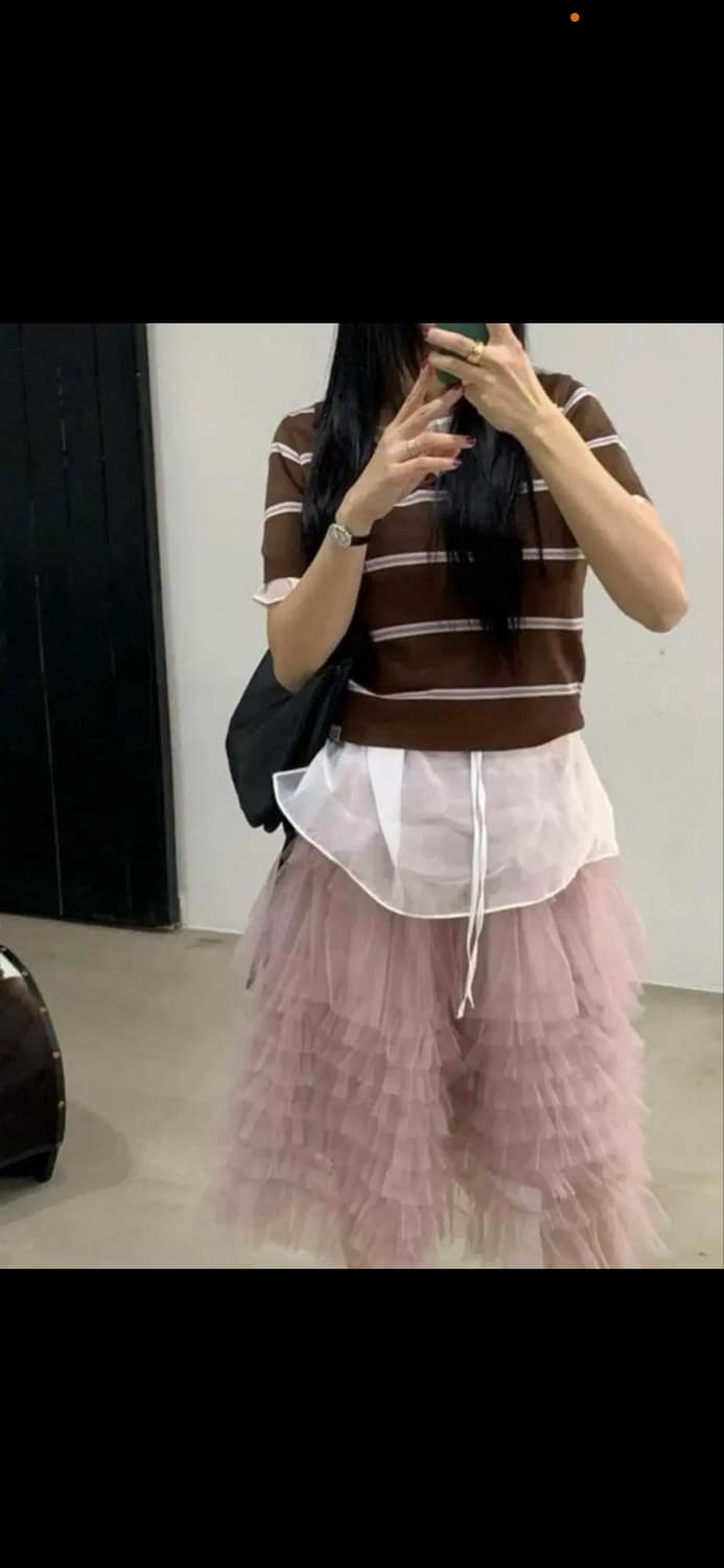 모어댄예스터데이 튤 미디 스커트 상품이미지1